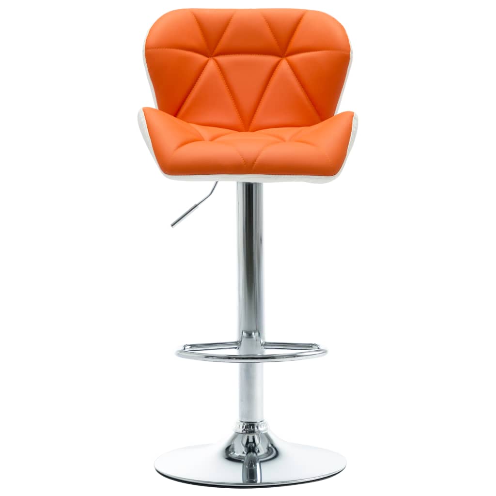 vidaXL Tabouret de bar Orange Similicuir