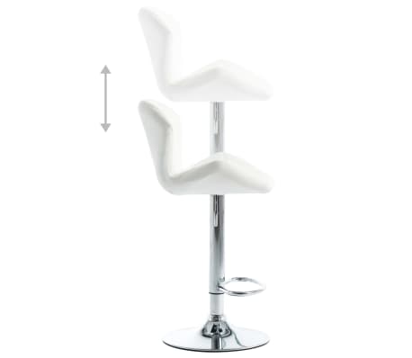 vidaXL 2x Barhocker Weiß Kunstleder Barstuhl Tresenhocker Küchenhocker