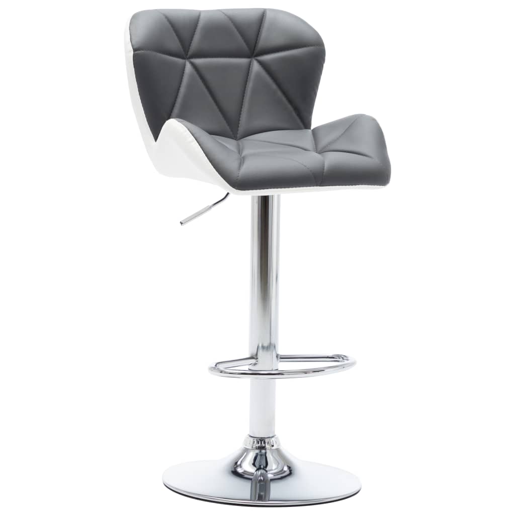 vidaXL Bar Stools 2 pcs Gray Faux Leather