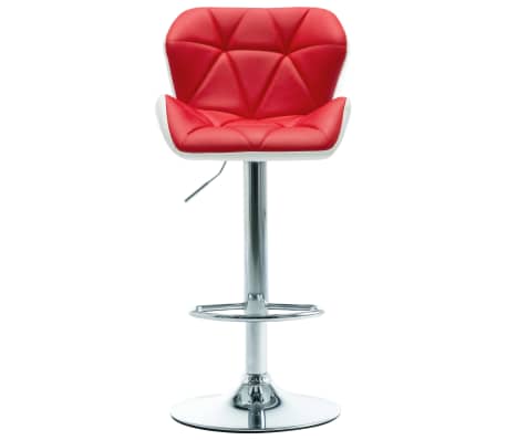 vidaXL Tabourets de bar lot de 2 rouge similicuir