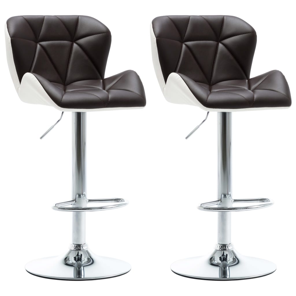 

vidaXL Bar Stools 2 pcs Brown Faux Leather