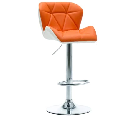 vidaXL Tabourets de bar 2 pcs Orange Similicuir