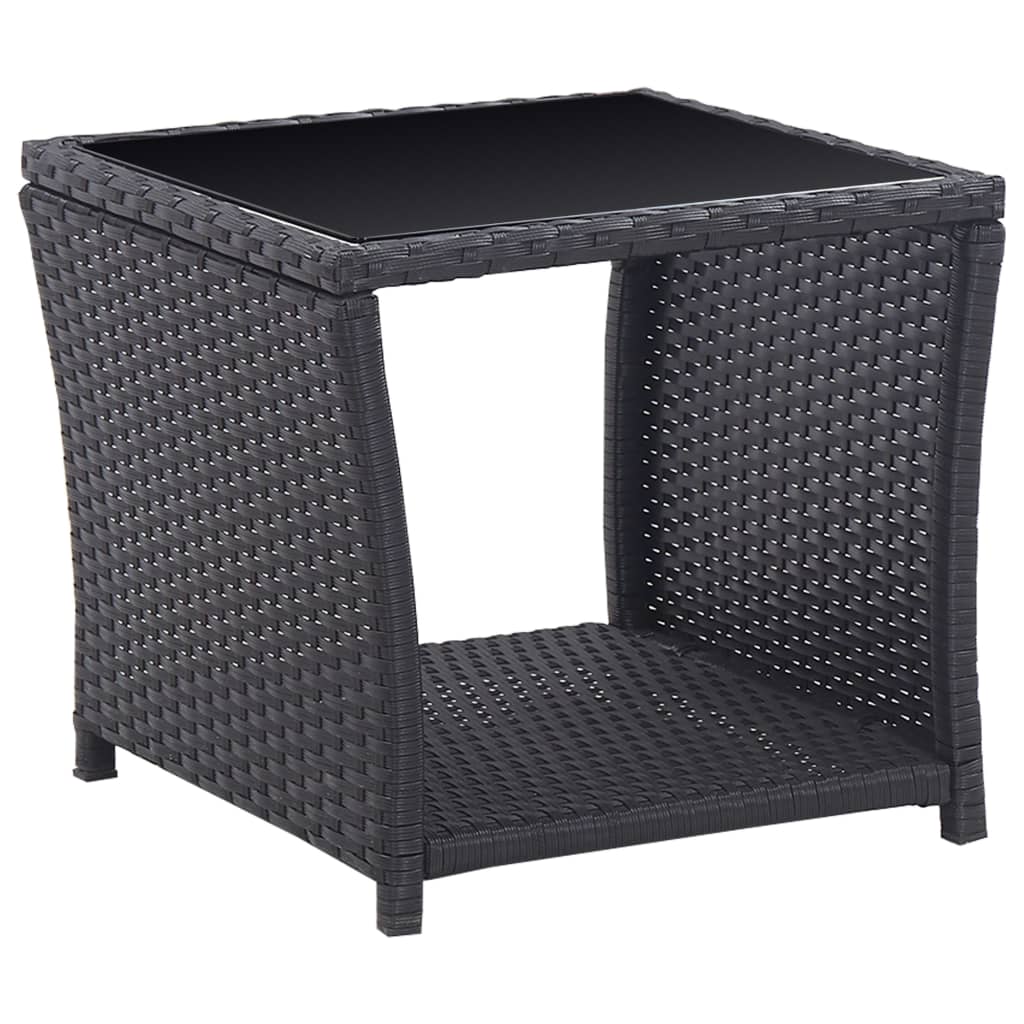 Thumbnail - vidaXL 3-tlg. Bistro-Set mit Auflagen Poly Rattan Schwarz