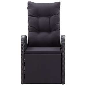 3dílný bistro set s poduškami polyratan černý - obrázek 8