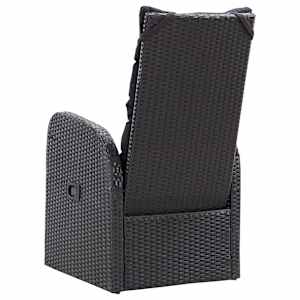 3dílný bistro set s poduškami polyratan černý - obrázek 10