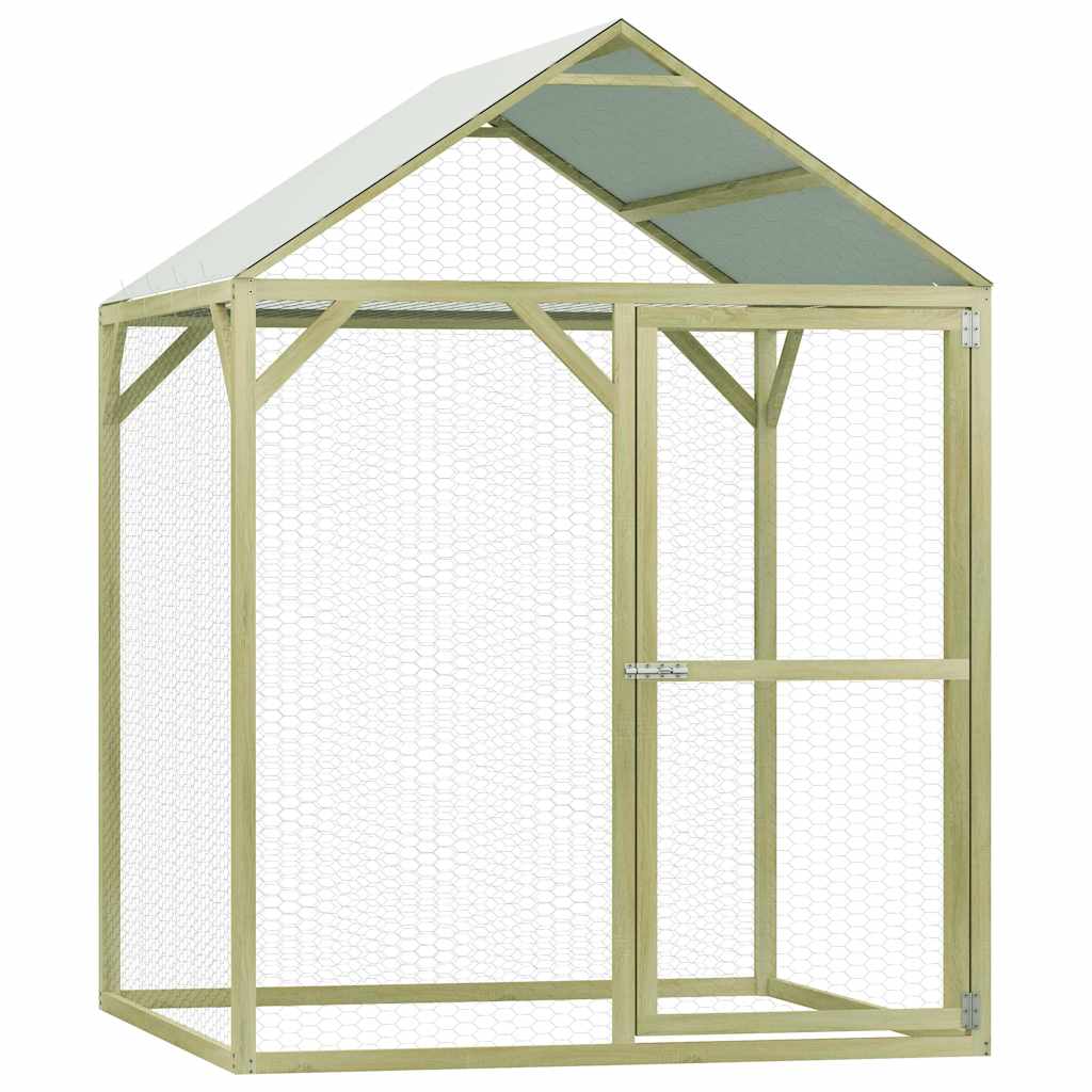 vidaXL Klec pro kuřata 1,5 x 1,5 x 2 m impregnovaná borovice