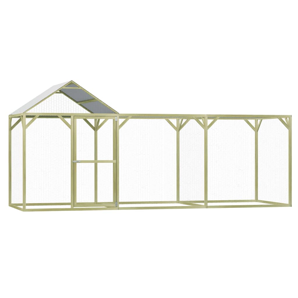 vidaXL Klec pro kuřata 4,5 x 1,5 x 2 m impregnovaná borovice