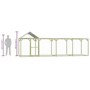 Klec pro kuřata 6 x 1,5 x 2 m impregnovaná borovice - obrázek 8