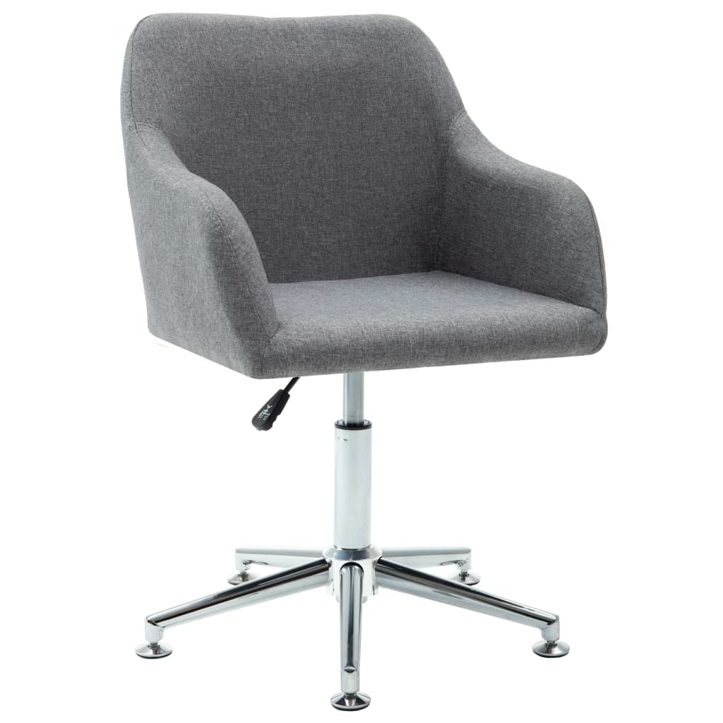 

vidaXL Eetkamerstoelen draaibaar 6 st stof lichtgrijs