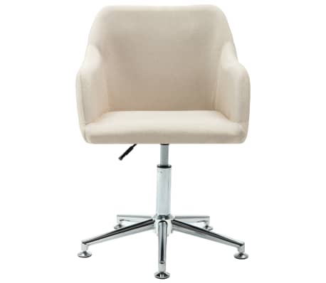 vidaXL Esszimmerst&uuml;hle Drehbar 4 Stk. Cremewei&szlig; Stoff