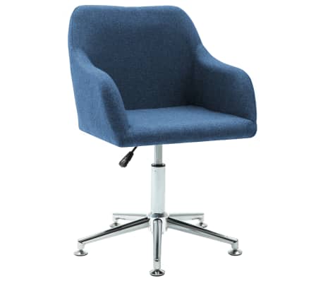 vidaXL Swivel Dining Chairs 4 pcs Blue Fabric