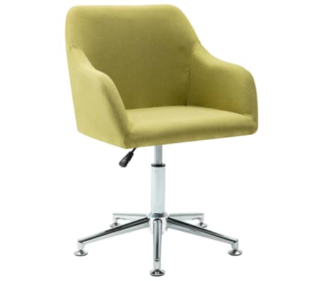vidaXL Swivel Dining Chairs 6 pcs Green Fabric