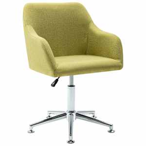 vidaXL Swivel Dining Chairs 6 pcs Green Fabric