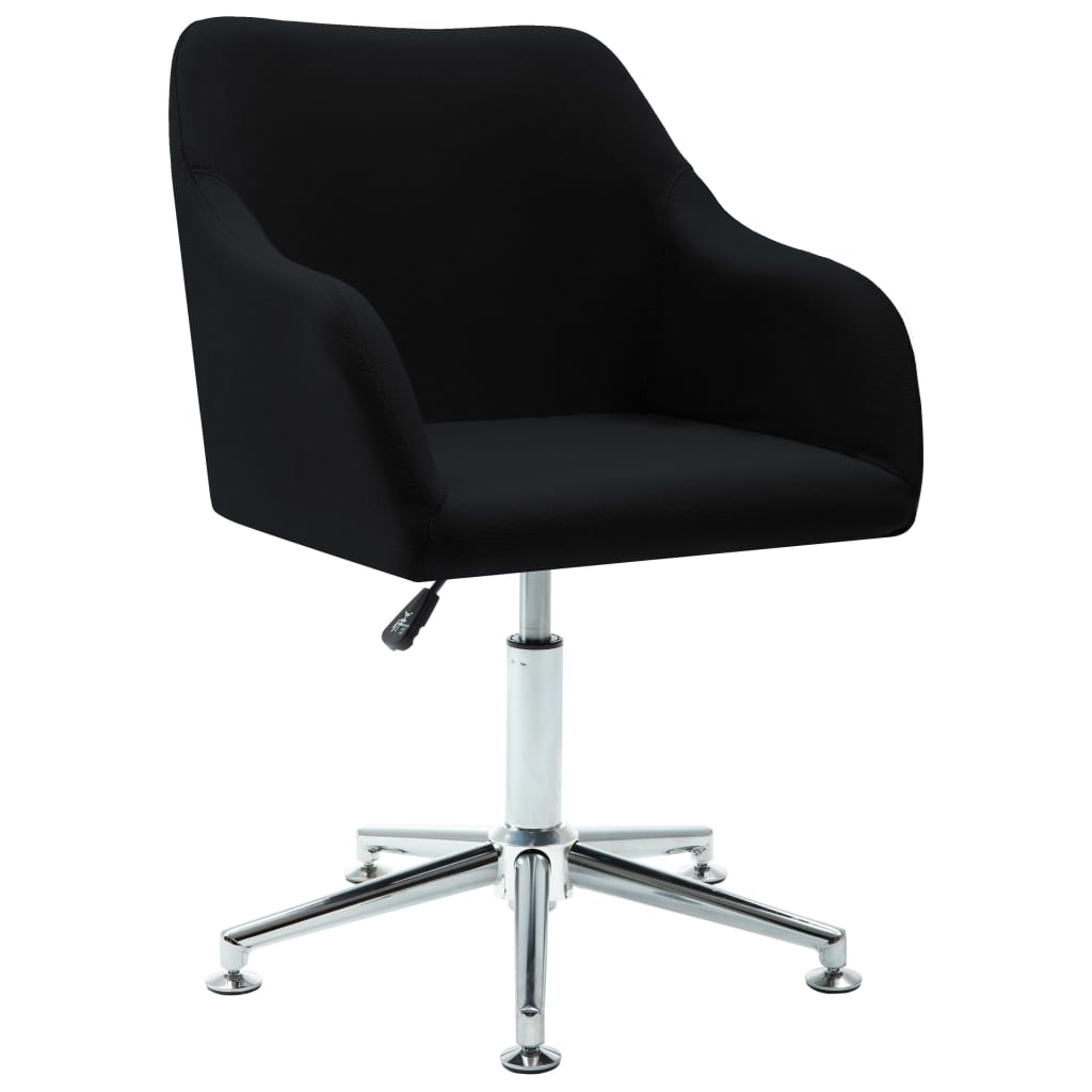 

vidaXL Eetkamerstoelen draaibaar 4 st stof zwart