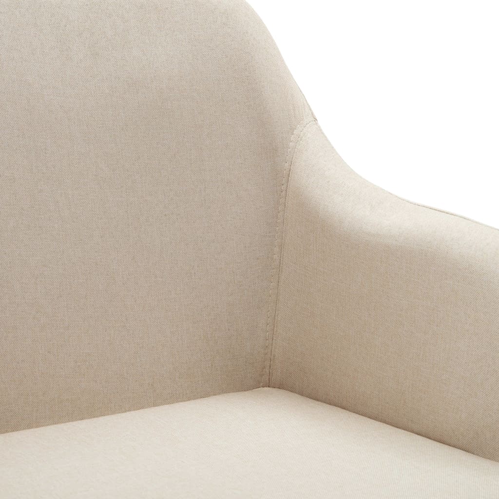 Kantoorstoel draaibaar stof crème