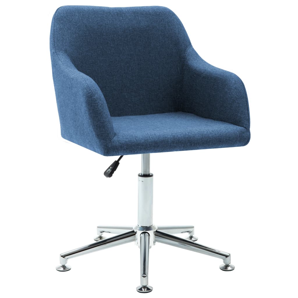 Image of vidaXL Swivel Office Chair Blue Fabric