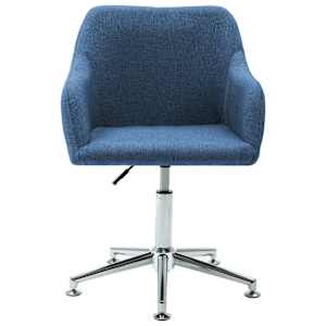 vidaXL Chaise pivotante de bureau Bleu Tissu