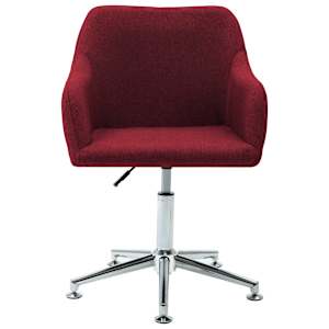 vidaXL Swivel Office Chair Wine Red Fabric