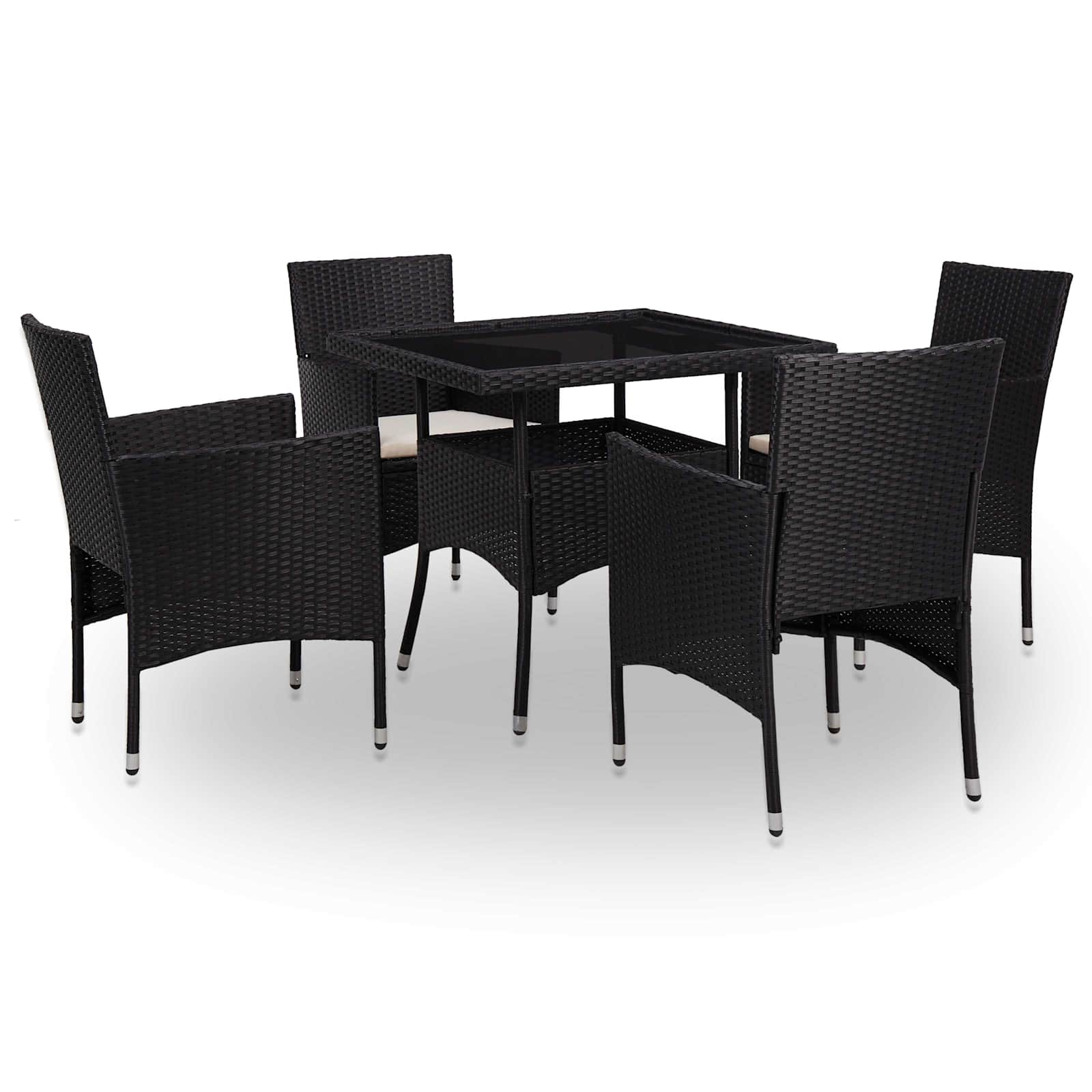 vidaXL Set de Mobilier 5 pcs Negru