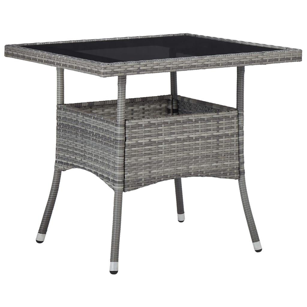 Gray wicker outdoor on sale dining set