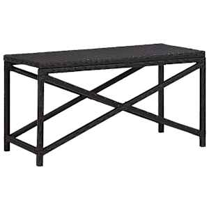 Zahradní lavice 80 cm polyratan černá