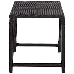 Zahradní lavice 80 cm polyratan černá - obrázek 3