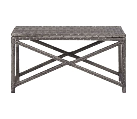 vidaXL Banc de jardin 80 cm R&eacute;sine tress&eacute;e Gris