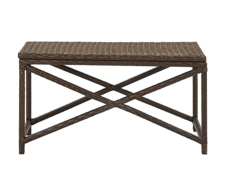 vidaXL Садова Лавка Коричневий 80 см Поліротанг