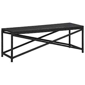 vidaXL aiapink 120 cm, pol&uuml;rotang, must