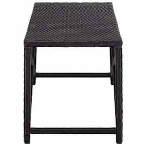 Zahradní lavice 120 cm polyratan černá - obrázek 3