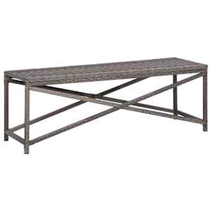 Zahradní lavice 120 cm polyratan šedá