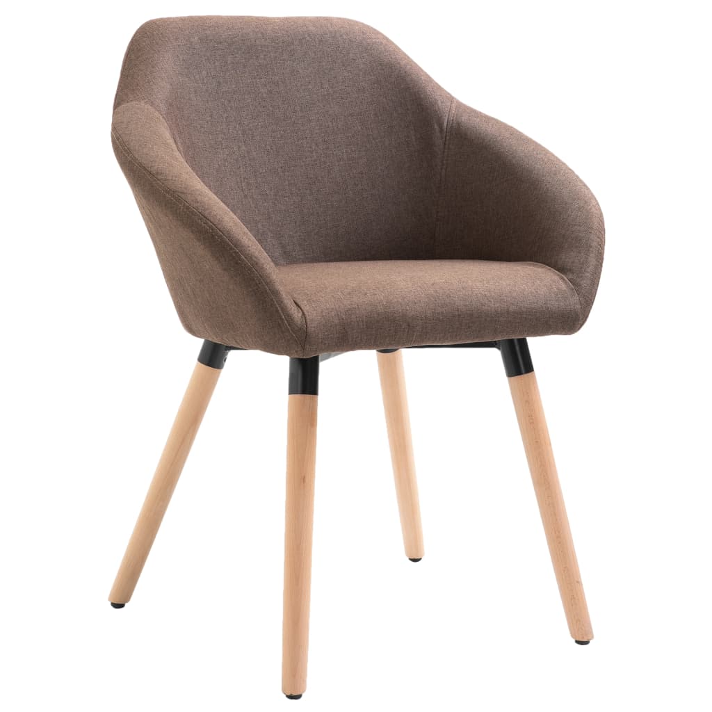 

vidaXL Eetkamerstoelen 4 st stof bruin