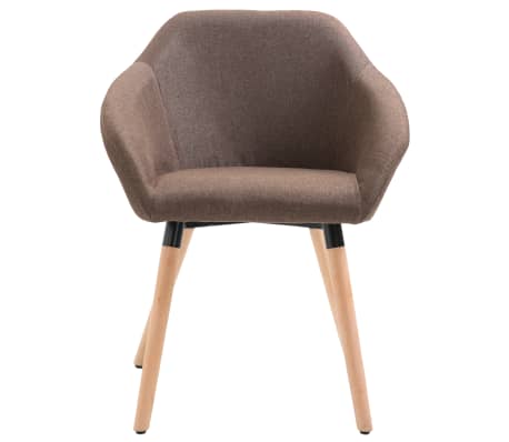 vidaXL Dining Chairs 4 pcs Brown Fabric | vidaXL.com