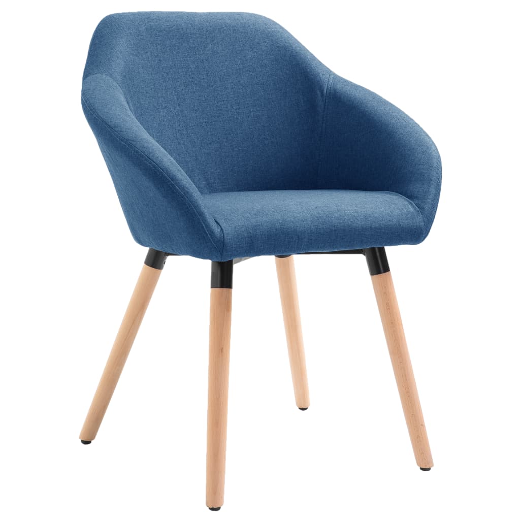 

vidaXL Eetkamerstoelen 4 st stof blauw