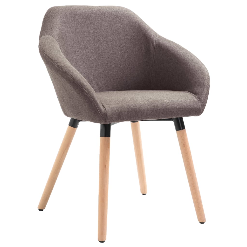 

vidaXL Eetkamerstoelen 4 st stof taupe