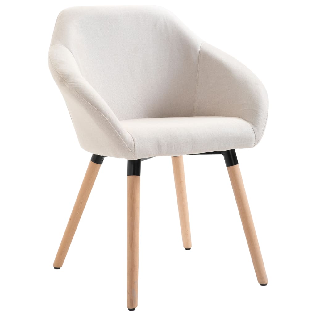 

vidaXL Eetkamerstoelen 6 st stof crème