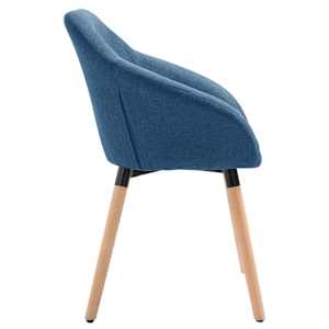 Jídelní židle 6 ks modré textil - obrázek 5