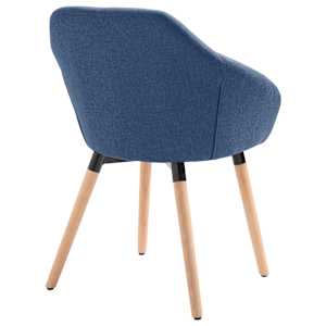 Jídelní židle 6 ks modré textil - obrázek 6