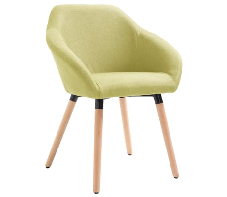 vidaXL Dining Chairs 6 pcs Green Fabric