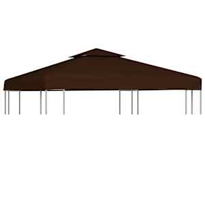 vidaXL kahekordne varjualuse katus 310 g/m&sup2; 3 x 3 m, pruun