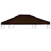 vidaXL kahekordne varjualuse katus 310 g/m&sup2; 4 x 3 m, pruun
