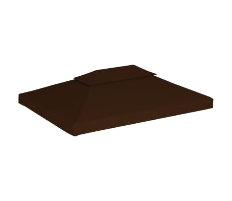 vidaXL Κάλυμμα για Κιόσκι 2 Επιπέδων Καφέ 4 x 3 μ. 310 γρ./μ²