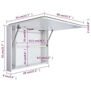 LED koupelnová skříňka se zrcadlem 80 x 9,5 x 55 cm - obrázek 8