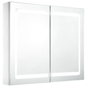 vidaXL LEDiga vannitoa peegelkapp, 80 x 12,2 x 68 cm