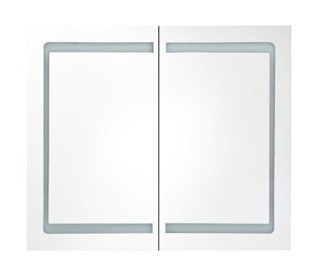 vidaXL LED Spiegelschrank 80x12,2x68cm Badschrank Badspiegel