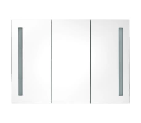 vidaXL Armoire de salle de bain à miroir LED 89x14x62 cm