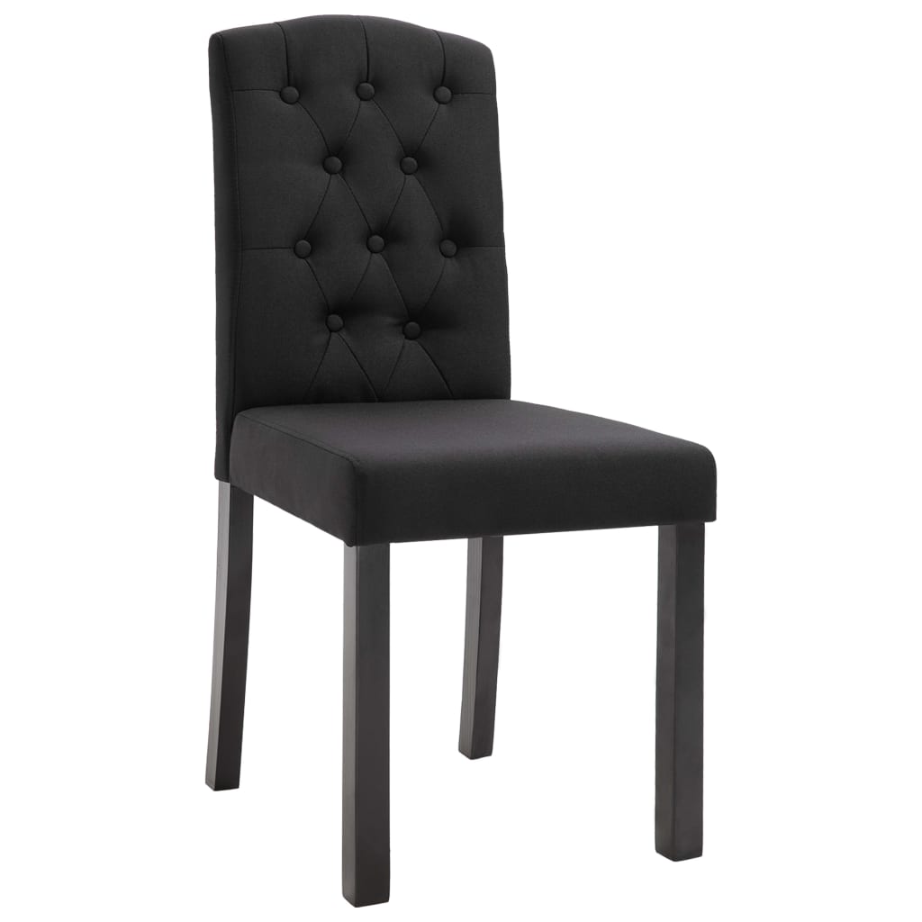 

vidaXL Eetkamerstoelen 6 st stof zwart