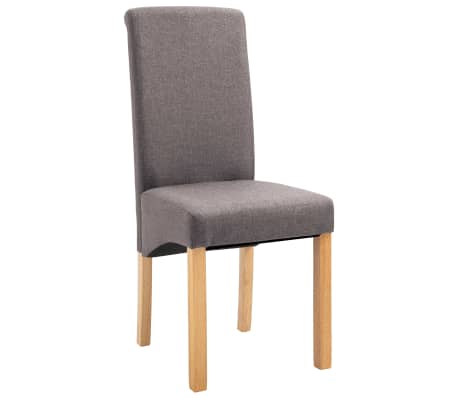 vidaXL Valgomojo kėdės, 6vnt., taupe spalvos, audinys (249178+249179)