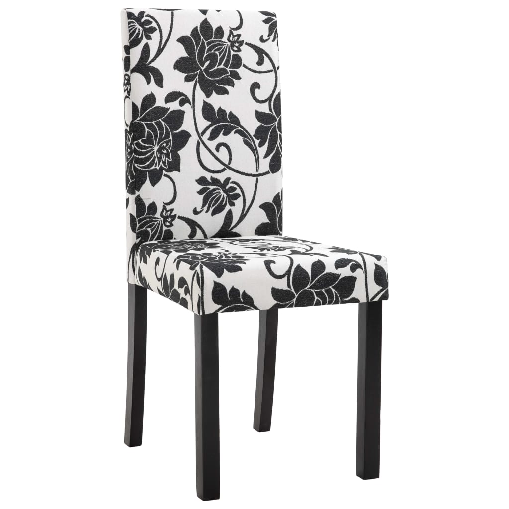 

vidaXL Eetkamerstoelen 6 st stof zwart