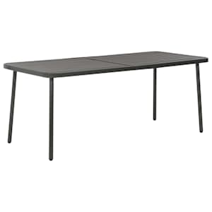 Vrtna miza temno siva 180x83x72 cm jeklo